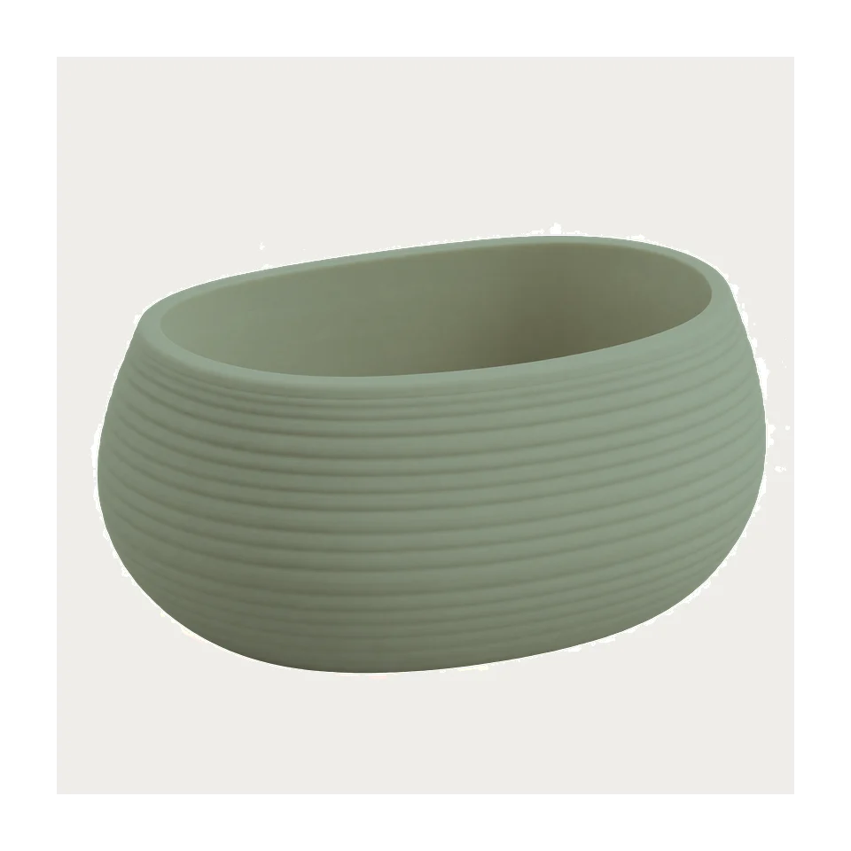 Ảnh minh họa AI: Chậu bầu Oval — Xanh sage